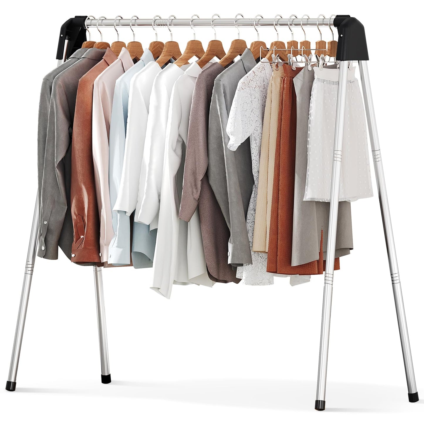 SYKIARIOL Stainless Steel Clothes Rail, Collapsible Drying Rack