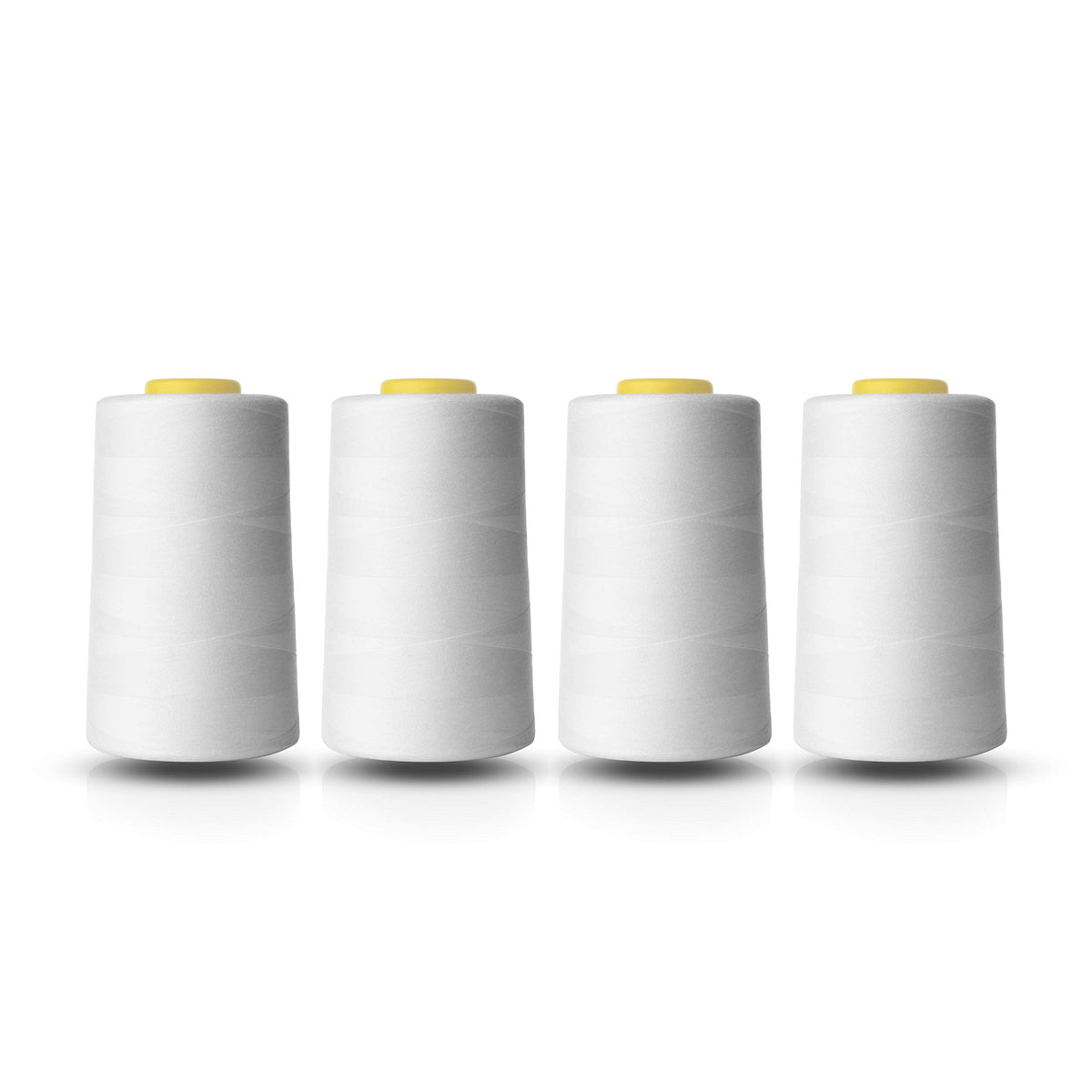 Realm Overlocking Sewing Machine Polyester Thread x Four 5000 Yards Cones White Black Natural Navy Red (Natural)