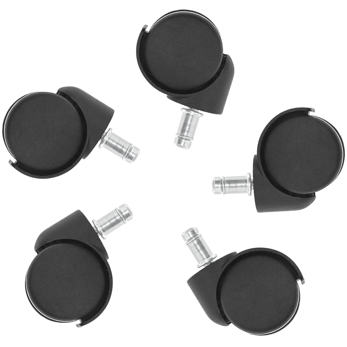 5 PCS Office Chair Caster Wheels,11mm Standard Size Chair Casters