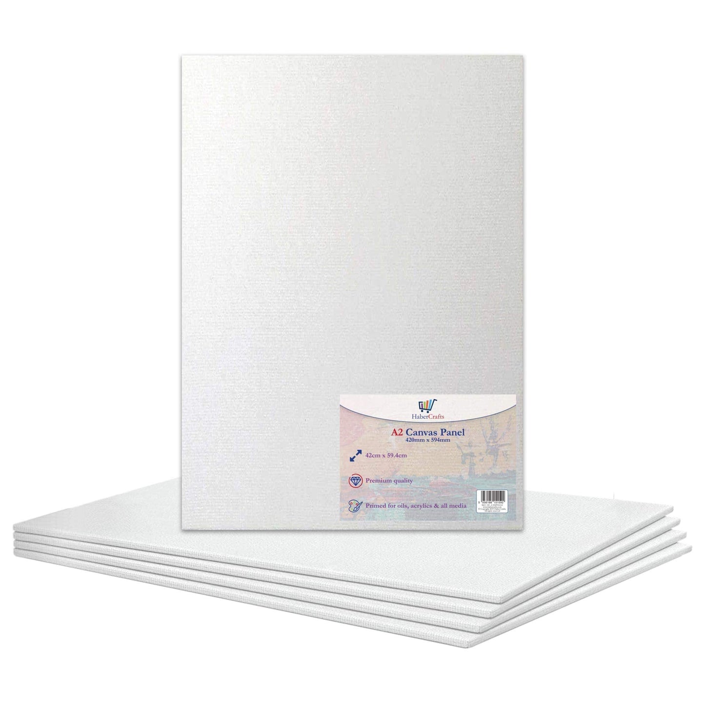 A2 Canvas Panel Stretched Blank Canvas Board Primed Artist Boards 100% Cotton for Oil Paint Acrylic Painting Mixed Media Acid Free White Canvases Art