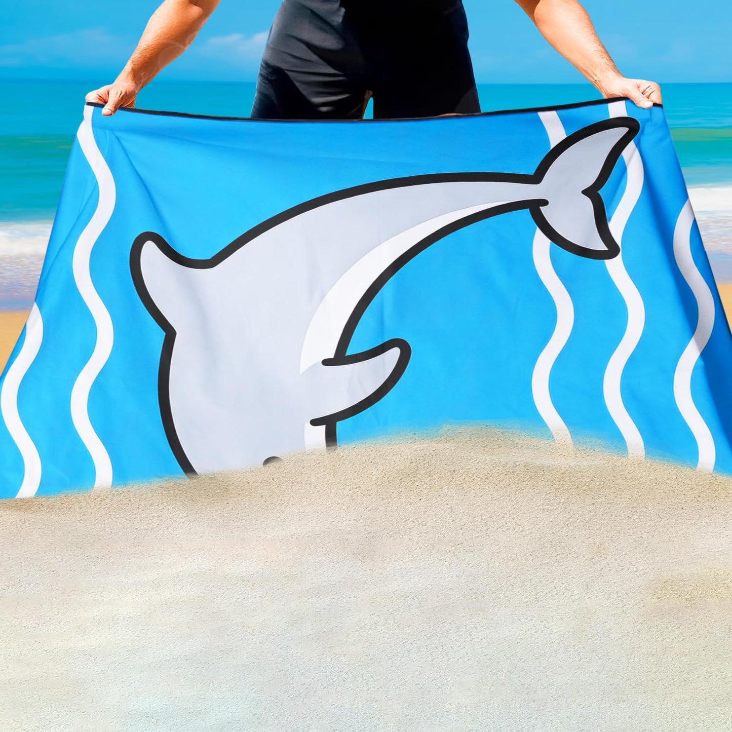 Violetpos 2 Pack Extra Large 180x90 cm Beach Towels, 250GSM Premium Microfibre, Sand Free Quick Dry Lightweight