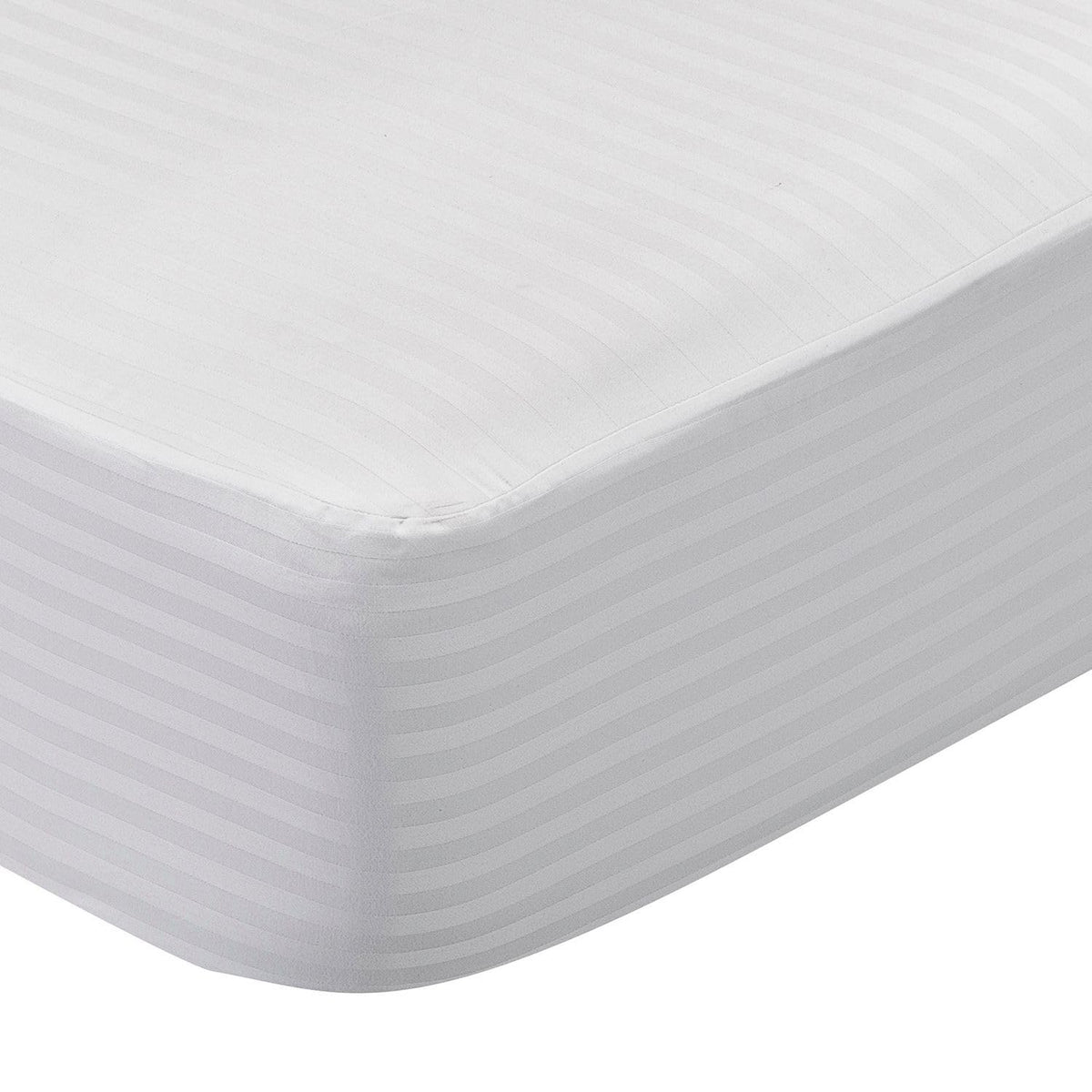 Pikolin Home – Ticking Mattress Protector, 100% Cotton, white, Lit 160-160 x 190/200 cm