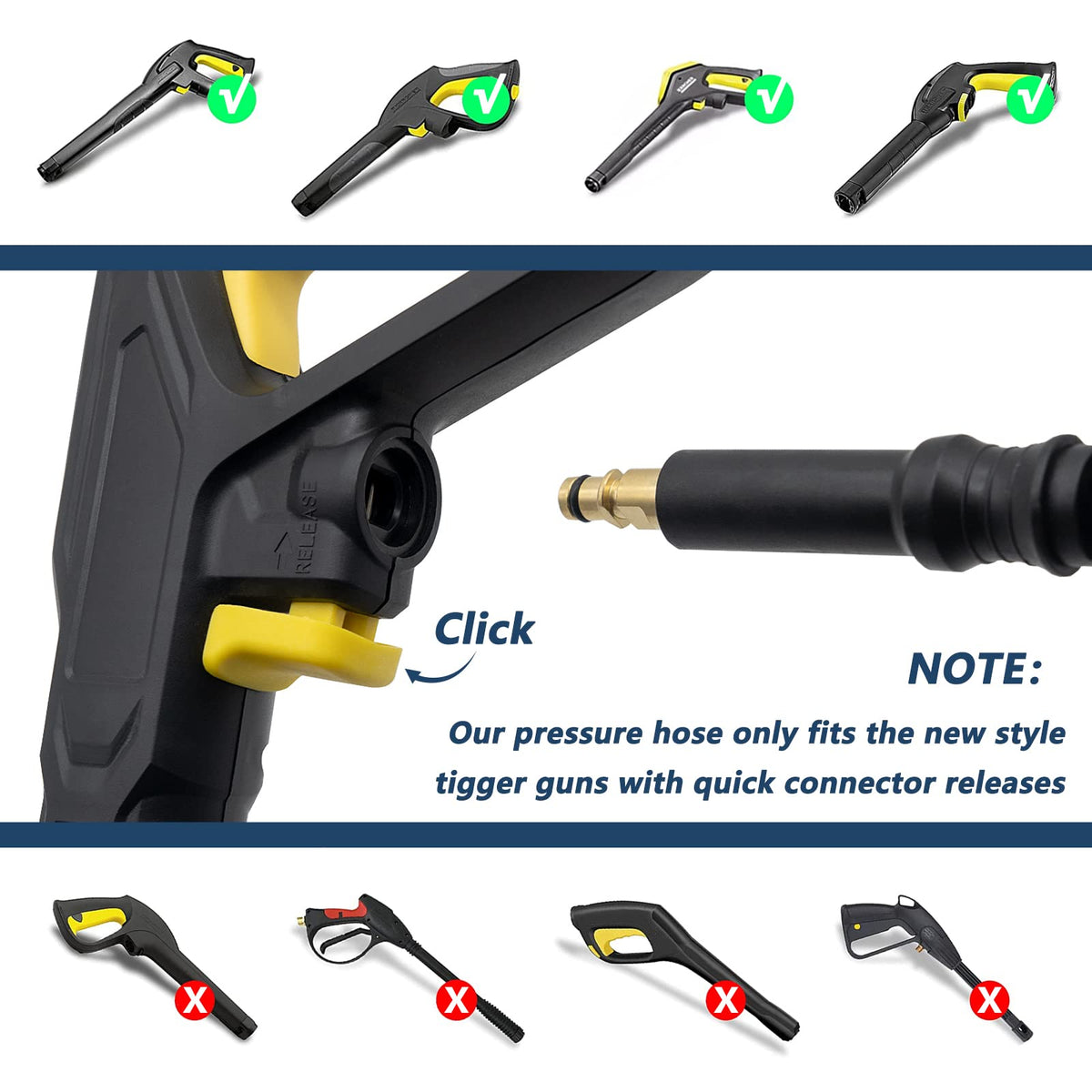 DERASL K?rcher High Pressure Washer Hose Extension 10M (for Quick Connect Models) for Karcher K2 K3 K4 K5 K6 K7 (30m)