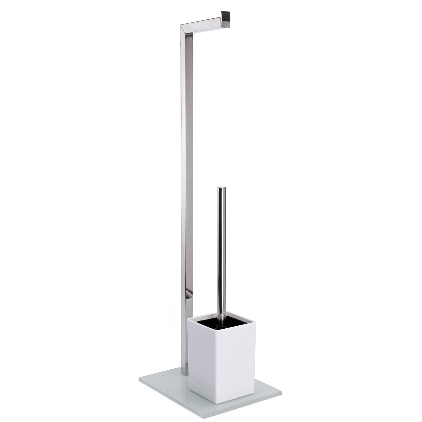 MSV Stainless Steel Toilet Brush Rod, White