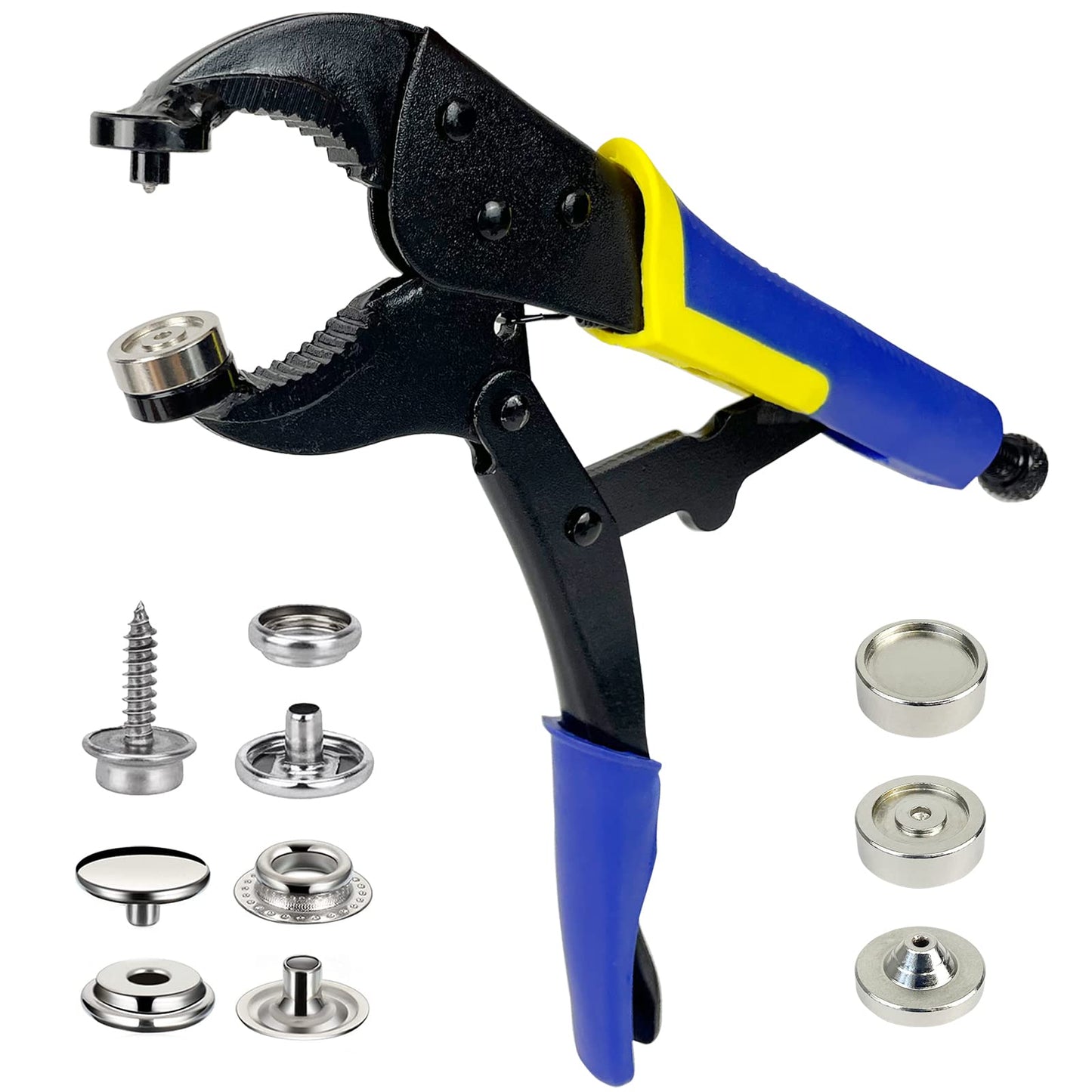 Snap Tool for Boat Covers,Heavy-Duty Snap Fastener Tool, Snap Installation Tool 15mm Metal Snaps Repairing Boat Covers Canvas Adjustable Snap Setter