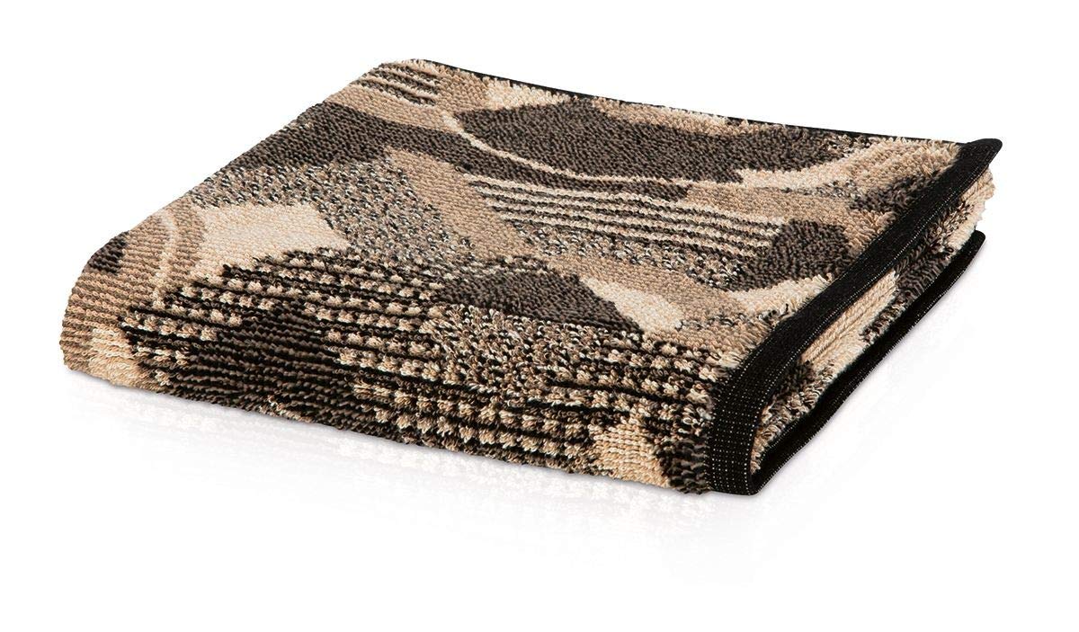 Möve Modernism shower towel circles allover 80 x 150 cm made of 100% cotton, brown