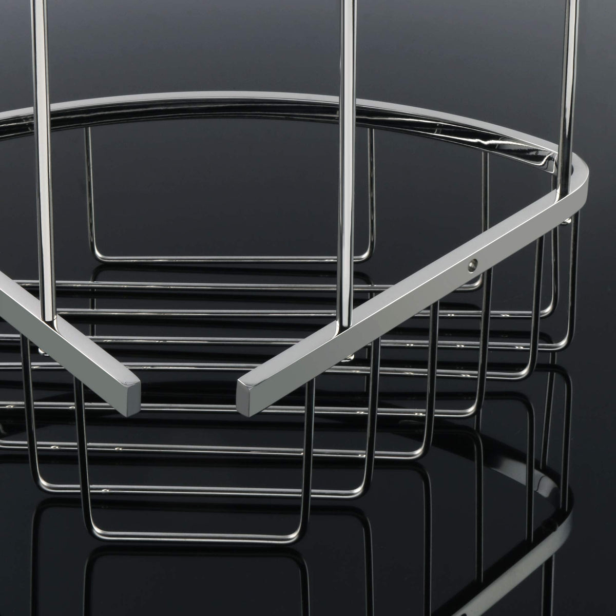 SAYAYO Corner Shower Caddy Shower Basket Organiser SUS304 Stainless Steel, 2-Tier Polished Chromed Corner Bathroom Shelf