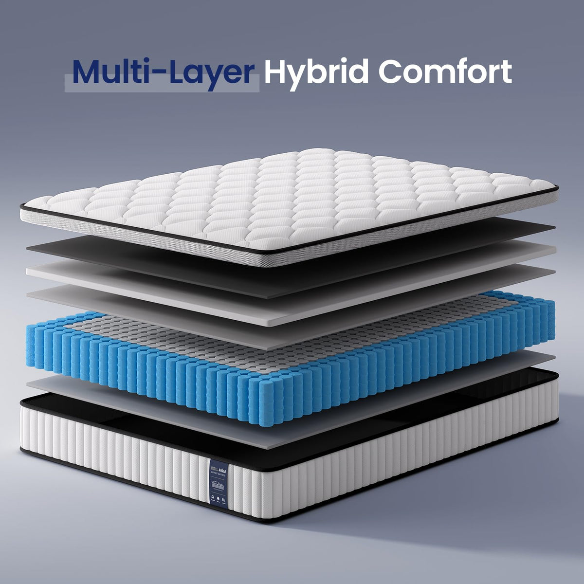 BedStory 3FT Single Mattress 10.2 Inch, Medium Firm Hybrid Pocket Sprung Mattress with Breathable Foam, Motion Isolation & Pressure Relief