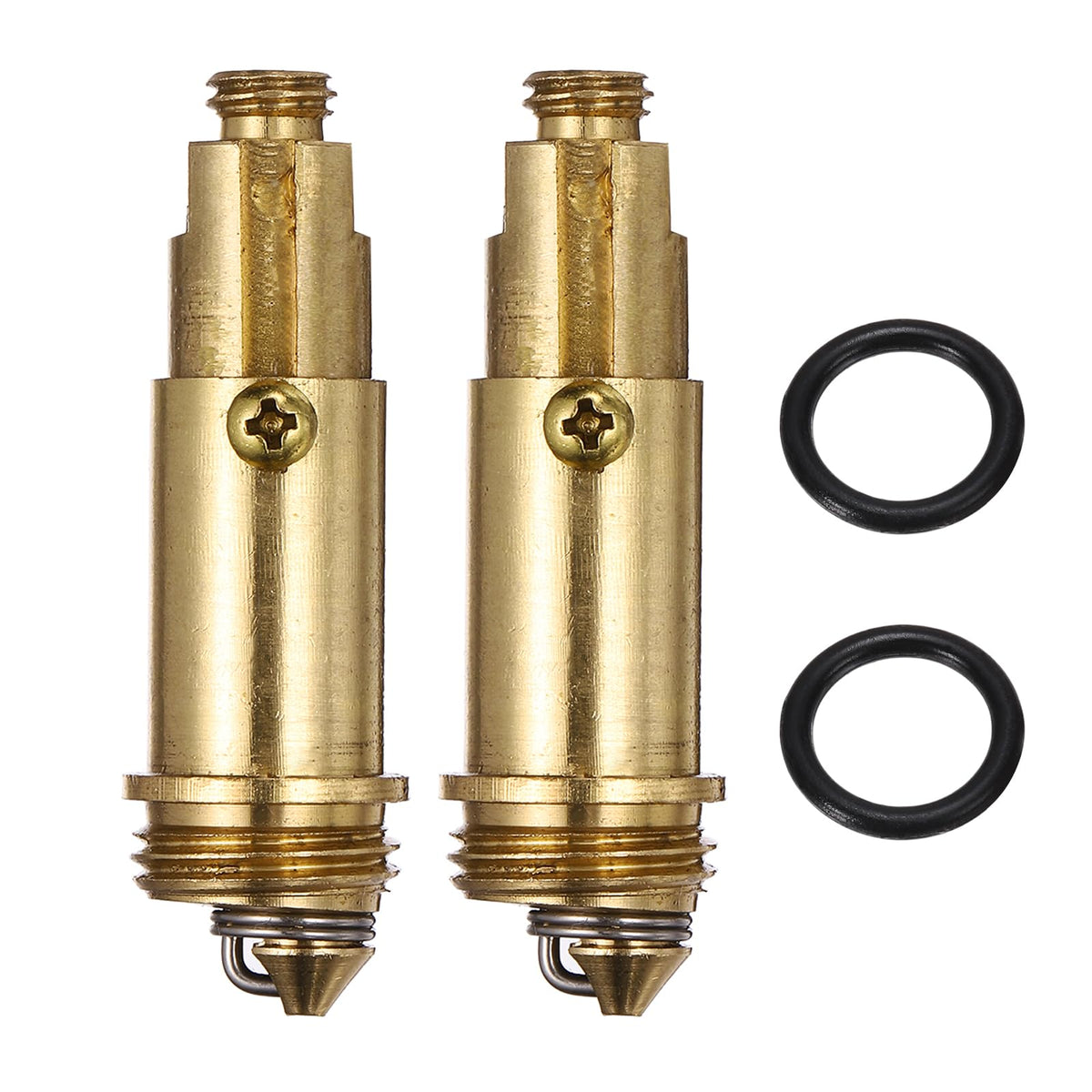 sourcing map 2Pcs Basin Sink Clicker, Replacement Sink Basin Clicker Brass Push Spring Plug for Home Bathroom Bathtub Sinks Drain Stopper