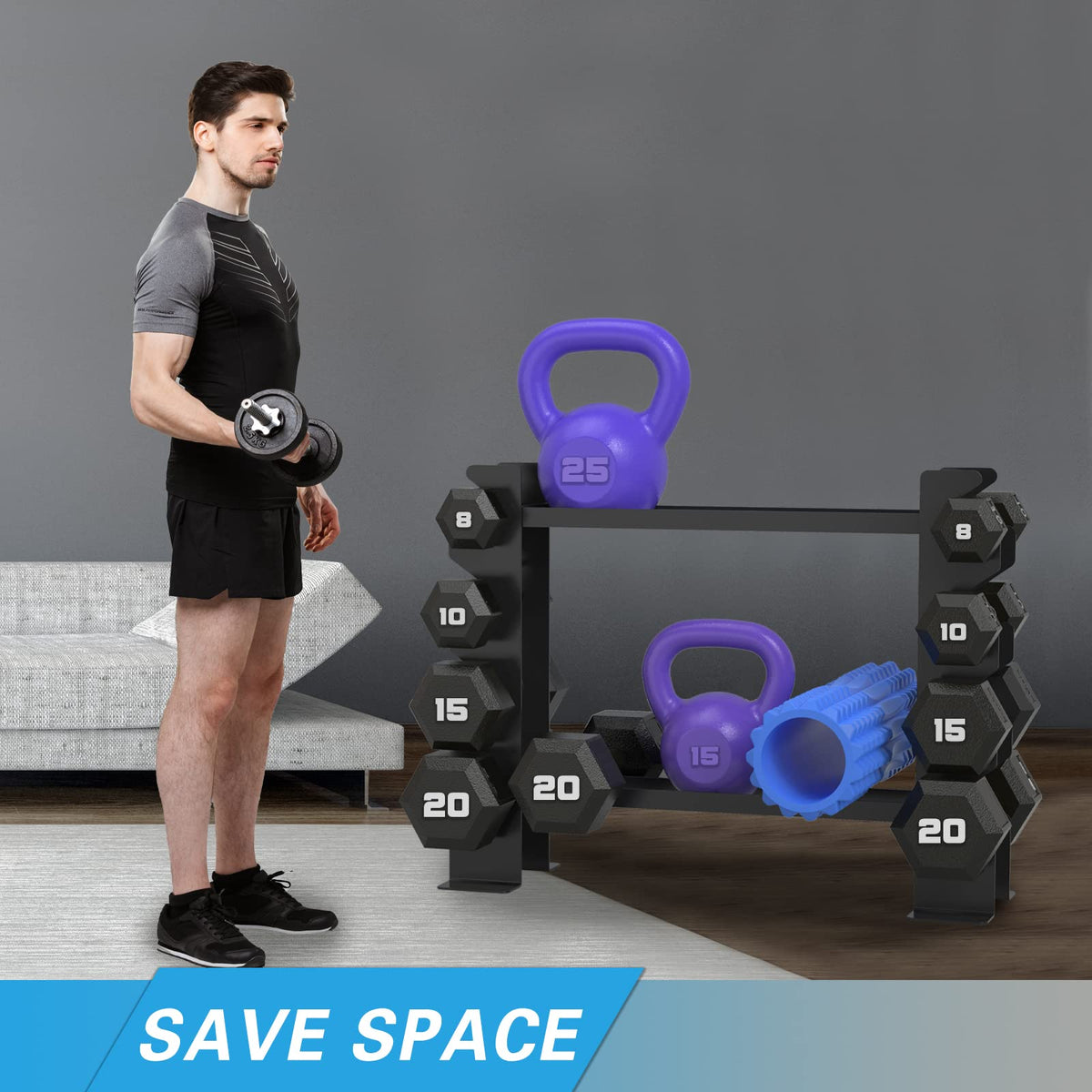 WINNOW Dumbbell Rack Home Gym Weight Rack Dumbbell Storage Rack Multi-layer Weights Holder