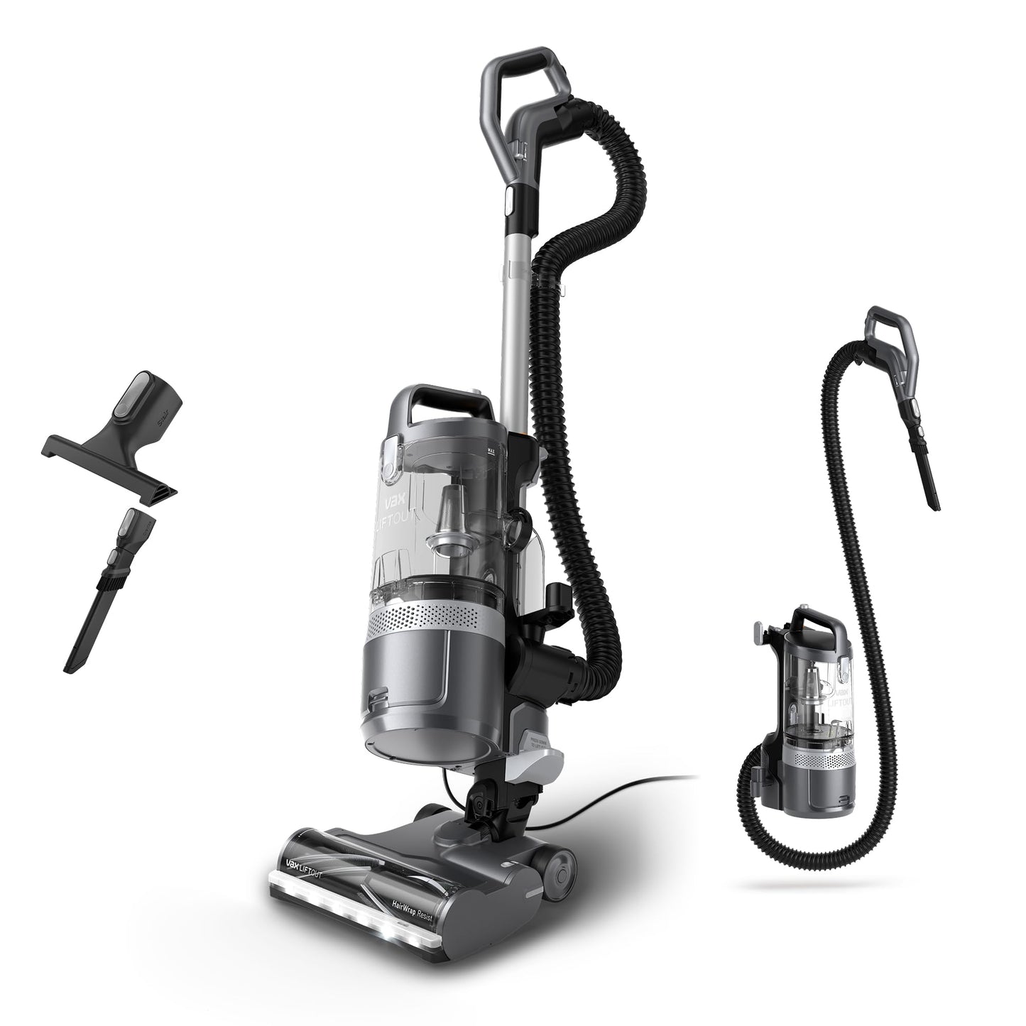 Vax LiftOut Corded Upright Bagless Vacuum Cleaner, Lightweight, Handheld Tool Attachments for Hair, Car, Upholstery, Bed, Mattress, Home cleaning,