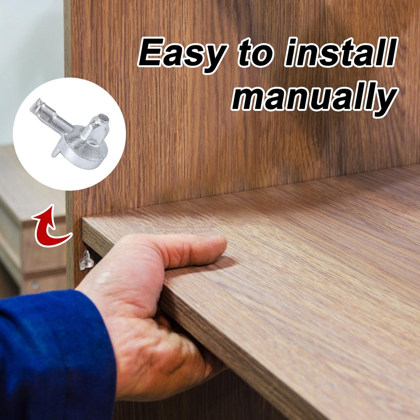 Tinoaly 50pcs Shelf Pegs Compatible with IKEA Billy Bookcase (Part 131372)