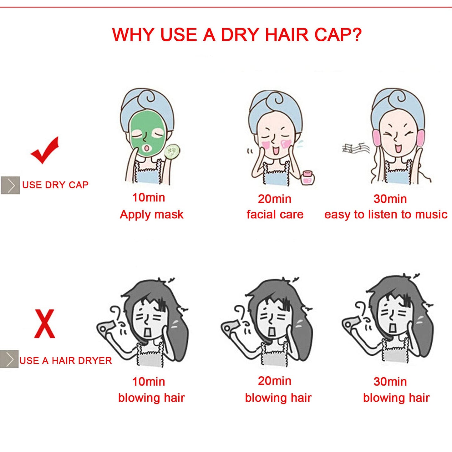 BDSHUNBF 3PCS Rapid Drying Hair Towel, Hair Towel Wrap, Microfibre Towel Super Absorbent Anti Frizz Dry Hair Hat for Women and Girls Drying Hair