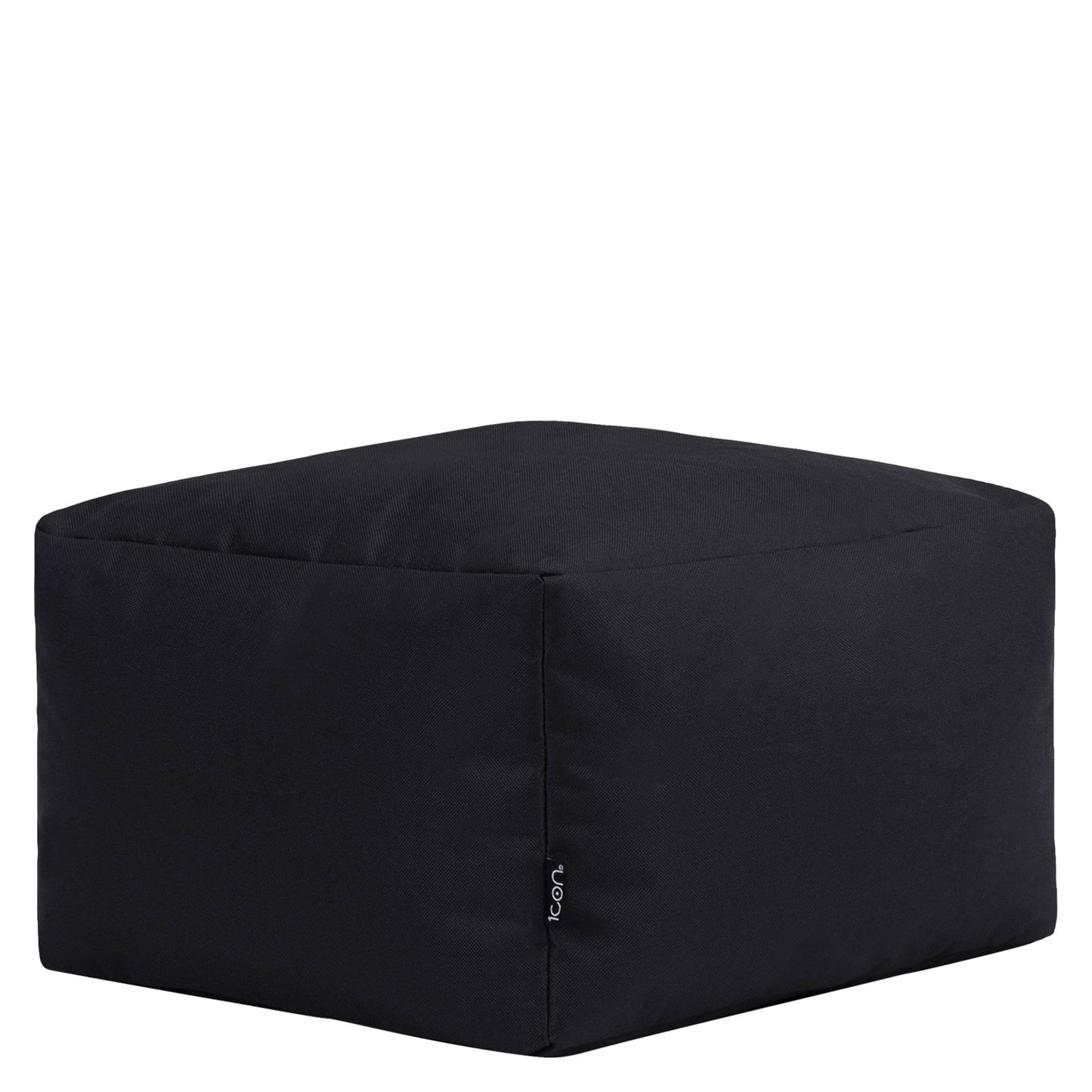 Bean Bag Bazaar Outdoor Bean Bag Footstool with Filling Included, Black