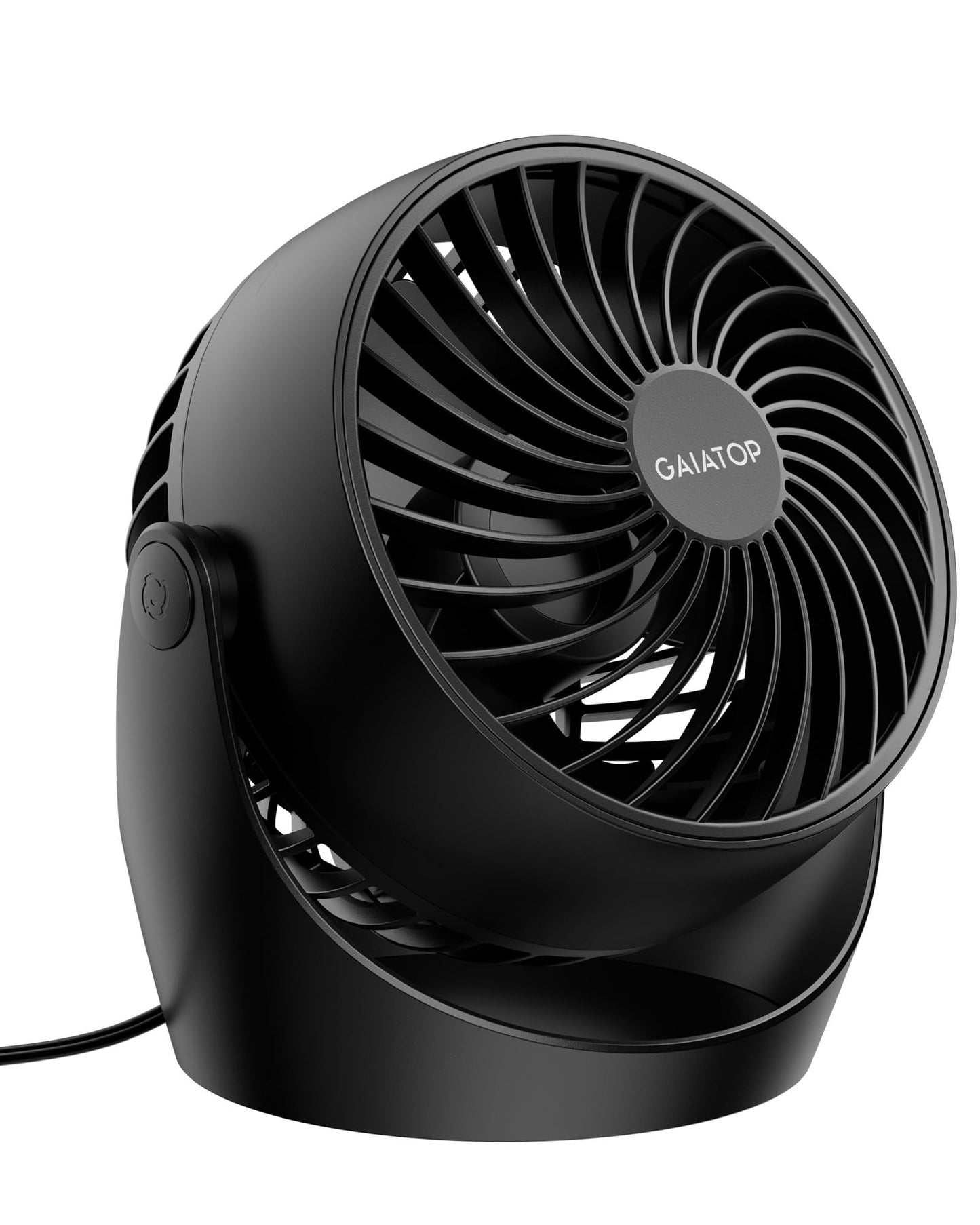 gaiatop Desk Fan, 5 Inch Portable Electric Table Desktop Air Circulator Fans, Small but Powerful with 3 Speed 360? Adjustable Tilt for Cooling Home