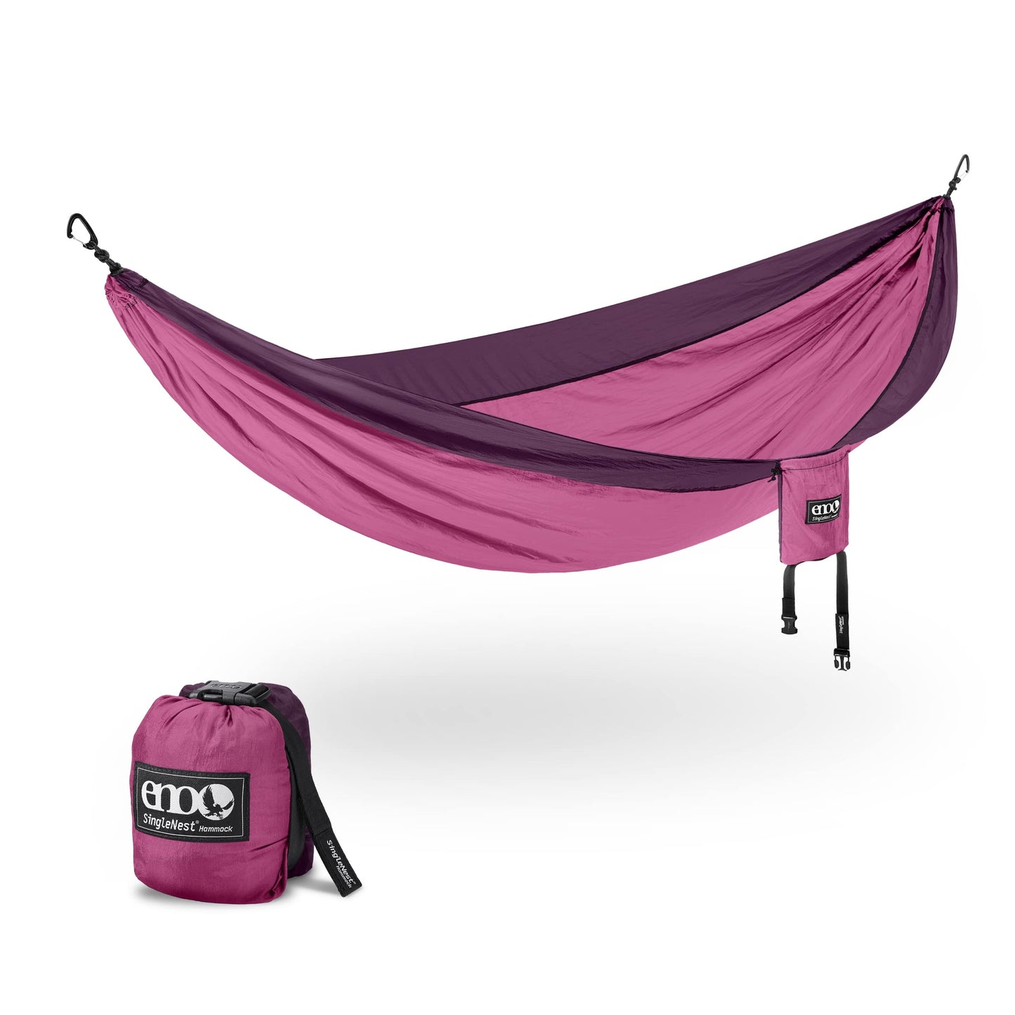 ENO, Eagles Nest Outfitters SingleNest Lightweight Camping Hammock, Berry/Plum