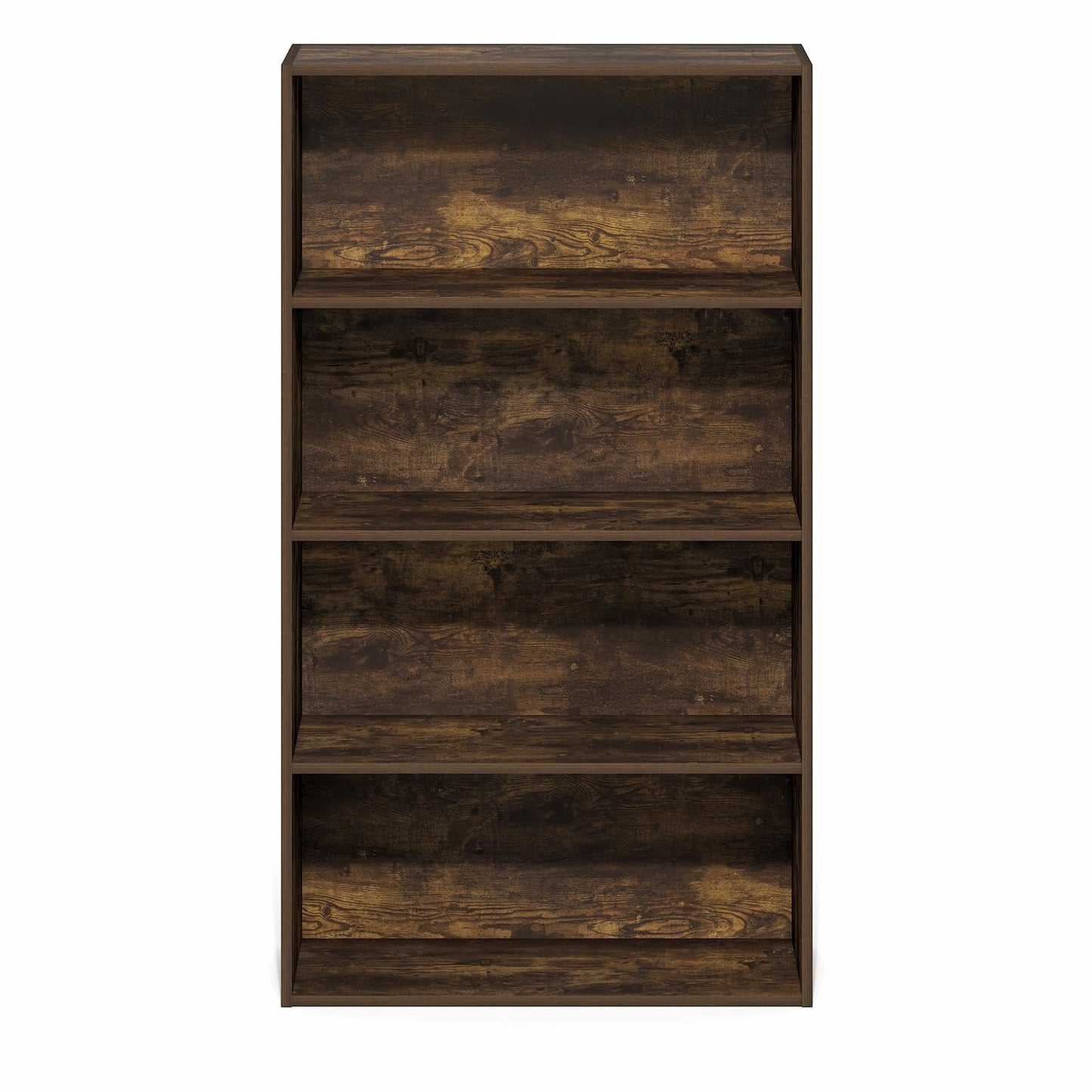 Furinno JAYA Book Shelf, 4-Tier Book Shelf, Bookcase with Open Shelving, Standing Bookshelf, 24.1 x 59.9 x 106.4 cm, for Organization and Storage