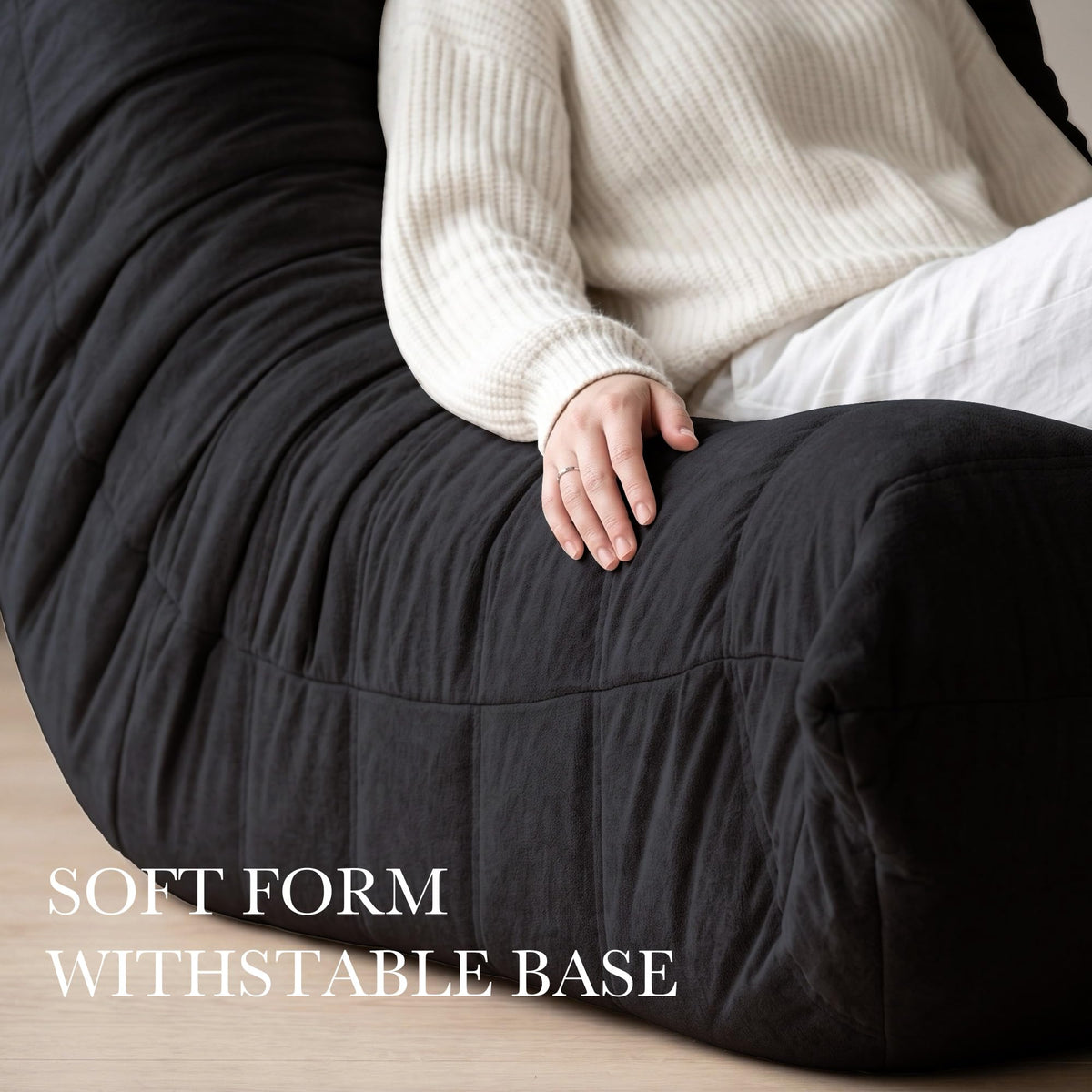 XH.Easy Go Bean Bag Chair for Adults, Togo Lounge Chair with Memory Foam Filling, Giant Bean Bag Sofa, Boneless Floor Chair for Living Room