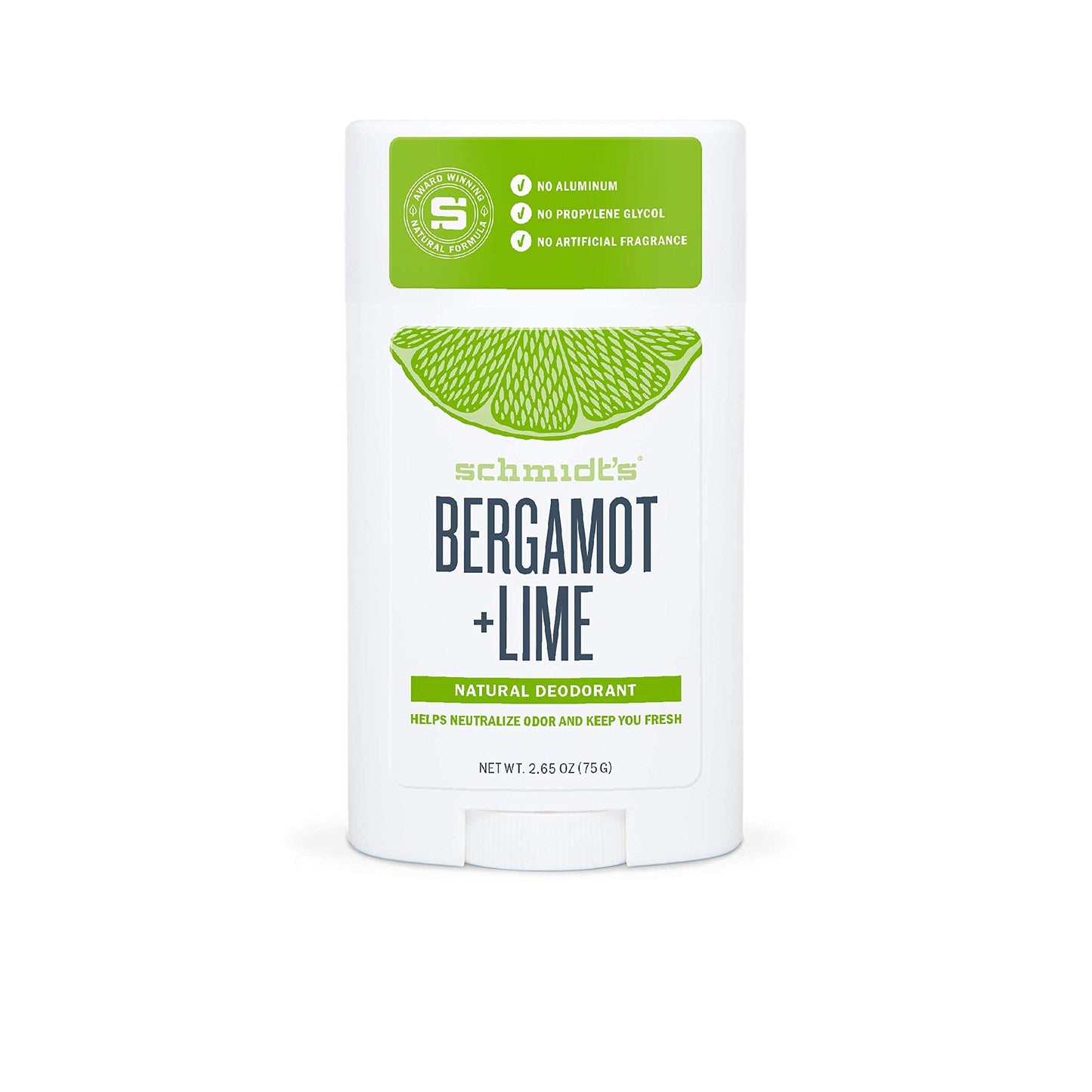 Schmidt's Bergamot & Lime Deodorant Stick, 75 g