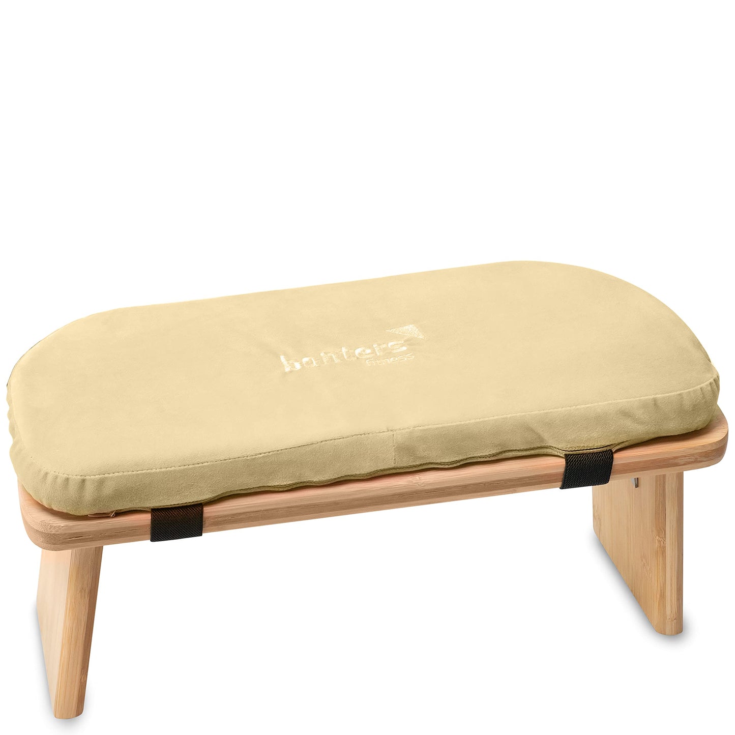 banters Meditation Bench Foldable - Made of solid Bamboo - Portable Kneeling stool with Cushion, Beige