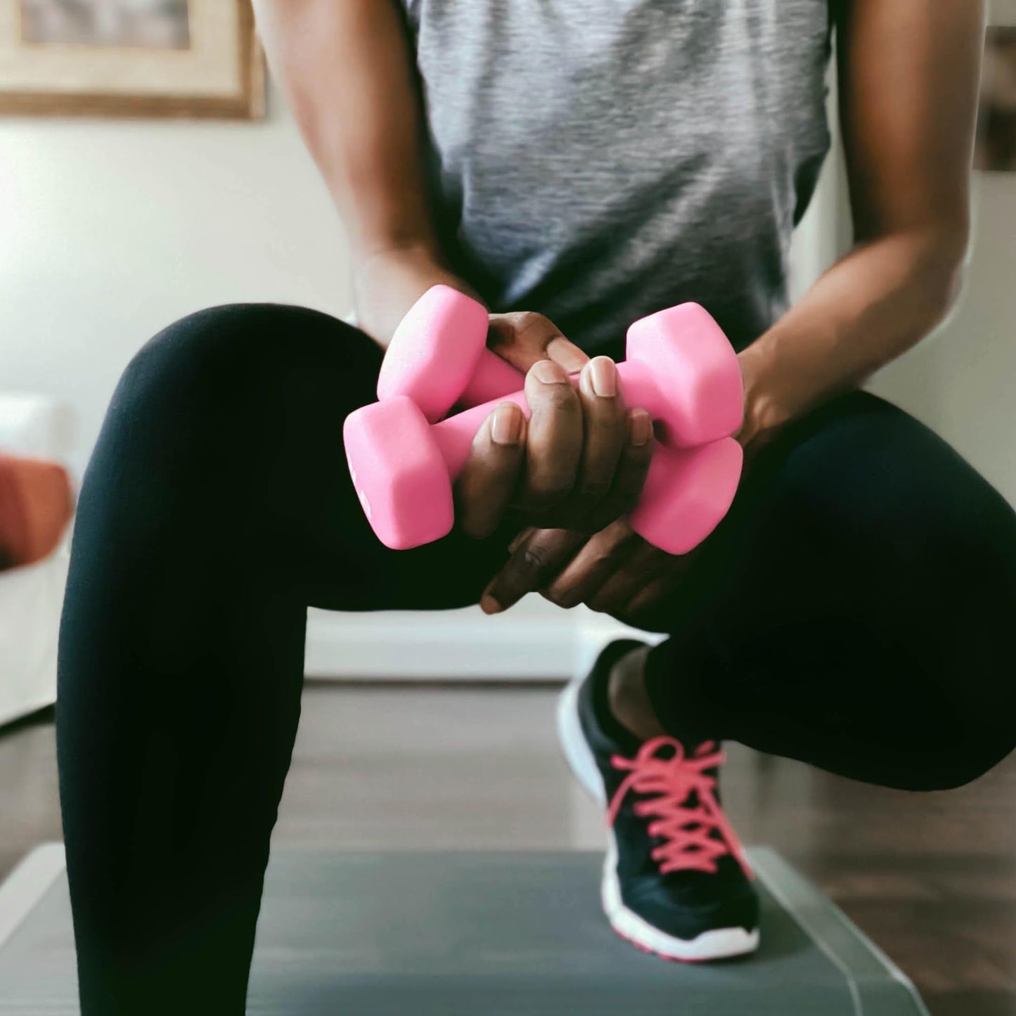 Vinyl Dumbbell Weights | Set Of Hand Weights | Home Gym Equipment | Comfortable grip (3, Kilograms)