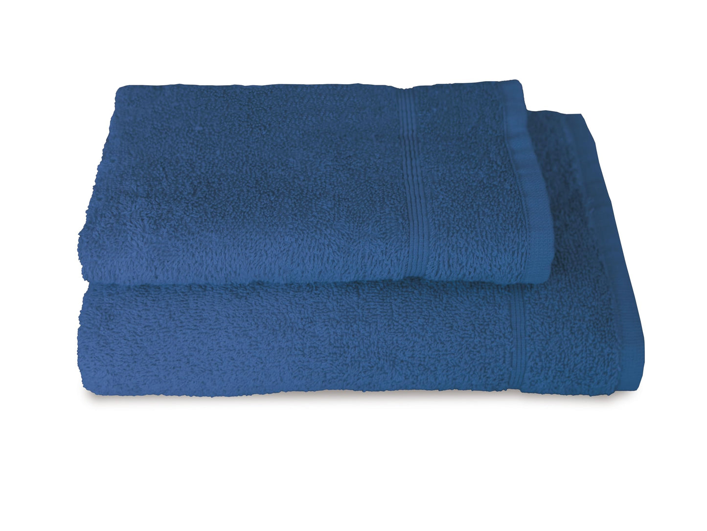 zer0bed, Blue Bath Towels, Set of 2 Bath Towels, Face Towel, Bidet Towel, Plain Colour, Blue, 100% Cotton, Set of 2