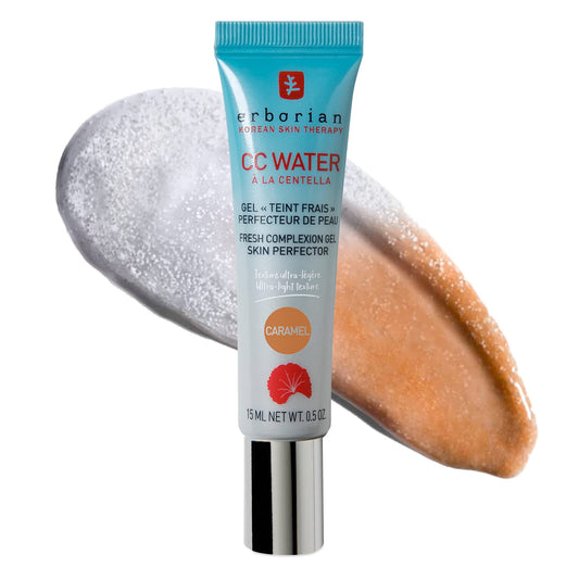 Erborian - CC Water with Centella Asiatica - Skin Perfecting Face Care with Hyaluronic Acid - Korean Skin Care Face Moisturizer - CC Water Caramel 15