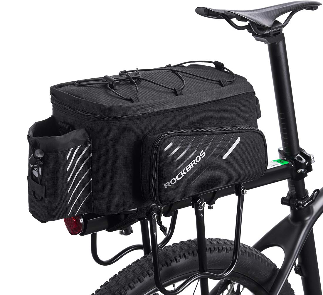 ROCKBROS Bike Pannier Bag Rear Seat Trunk Bag Bicycle Rack Rear Carrier Bag Commuter Shelf Bag Large Capacity Luggage Bag Multifunction with Rain