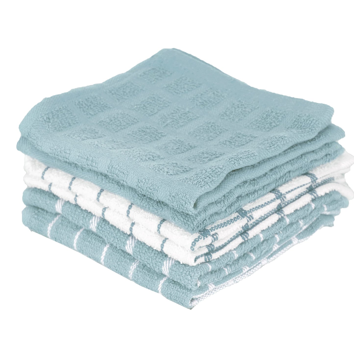 Ritz 82466 100% Terry Cotton, Highly Absorbent Dish Cloth Set, x 12?, 6-Pack, Dew