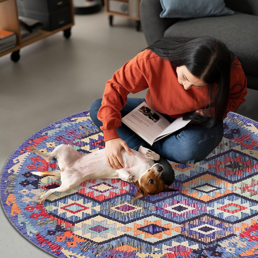 NETLINE HOME - Loomx Machine Washable Area Rugs for Kitchen, Bedroom, Hall, Living Room, Kid Room - Traditional Turkish Rugs  Classic Oriental Design