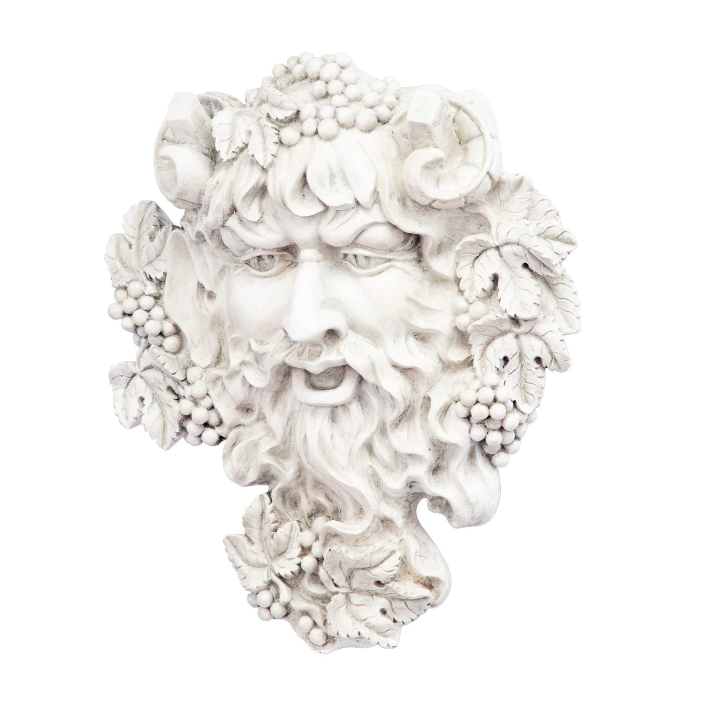 Design Toscano OS6212M Bacchus, God of Wine Greenman Wall Sculpture, Medium, 30.5 cm, Polyresin, Antique Stone