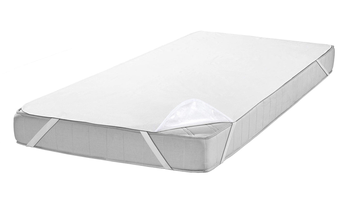 Setex Waterproof Molleton Mattress Protector 120 x 200 cm 100% Cotton Generation White