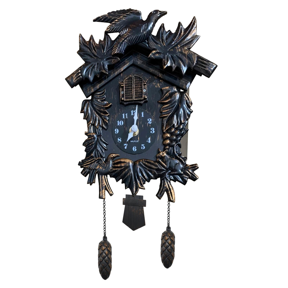 WALPLUS 24x31x13cm Black Forest Cuckoo Clock Classic Clock Home DIY Decoration Office Accessories Minimalist Design Bedroom Decor Stylish Living Room