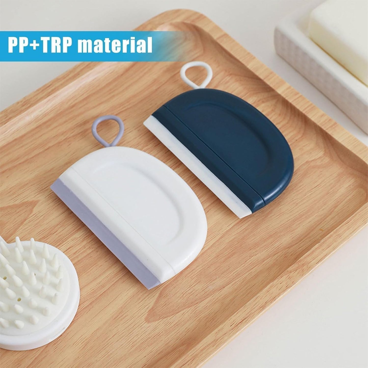 Lcyen 4 x Shower Squeegee, Shower Scraper, Shower Squeegee Mini, Window Squeegee Flexible Silicone Window & Glass Wiper