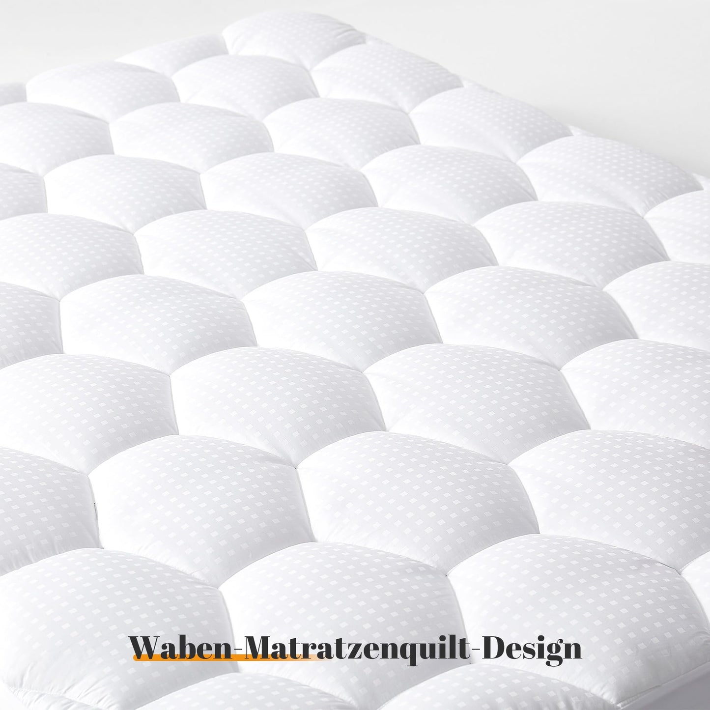 Sonive Mattress Protector 90 x 200 cm, Quilted Mattress Protector with 38 cm Deep Pocket, Breathable Duvet, Grey