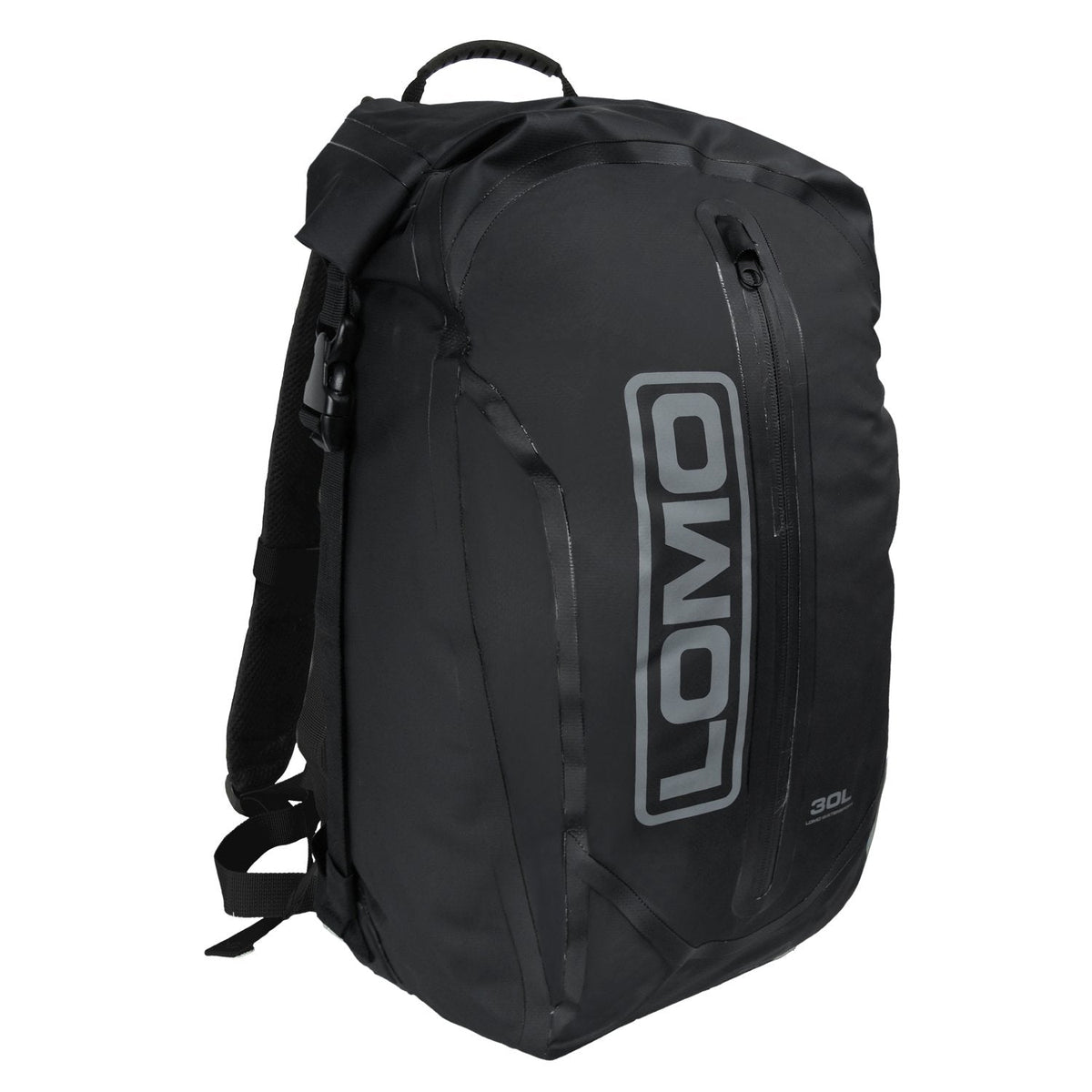 Lomo Dry Bag Daysack 30L - Black Waterproof Rucksack Roll Top Drybag