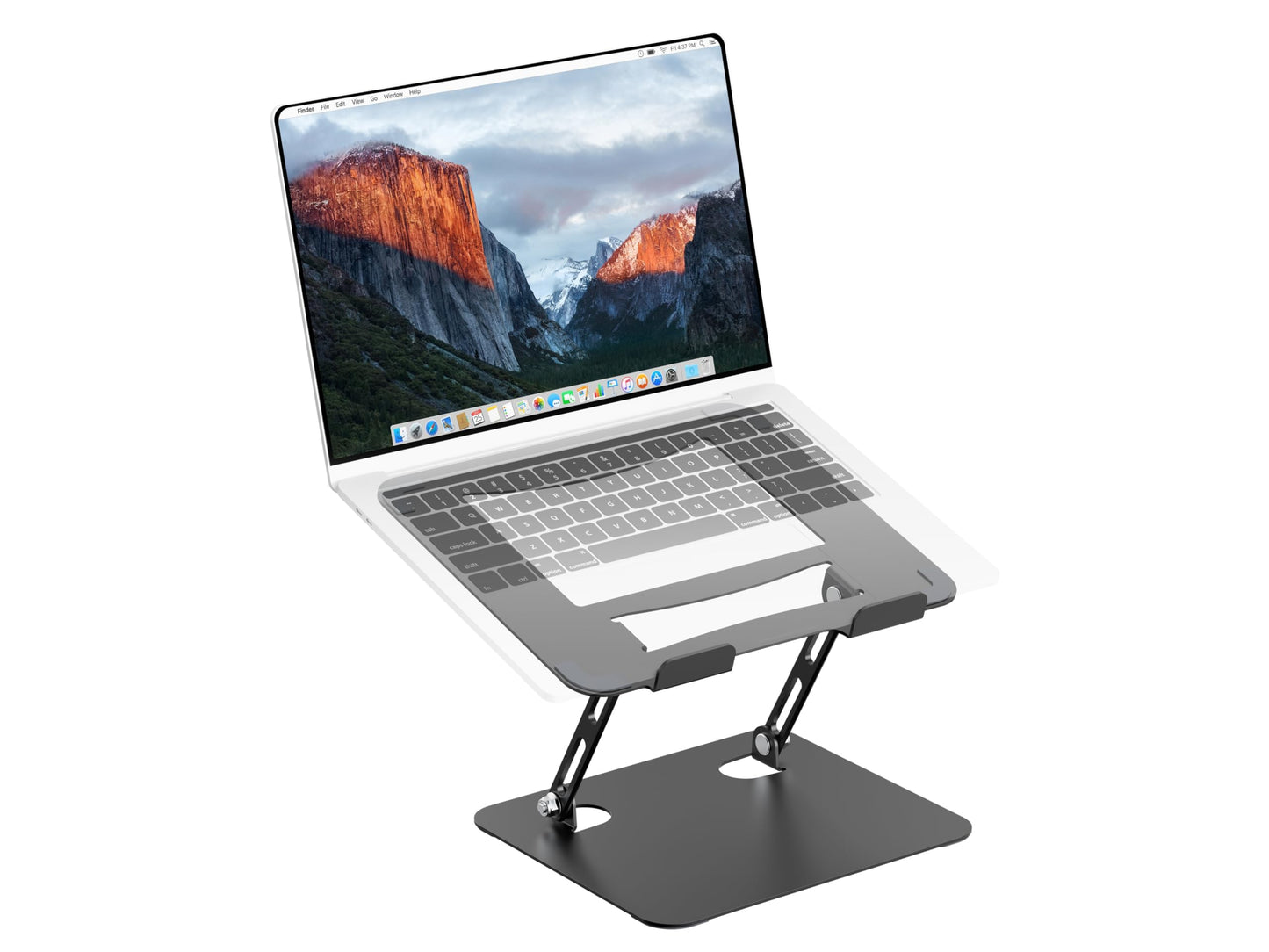 PureMounts Laptop Stand, Height Adjustable, Foldable & Ergonomic Notebook Holder for Home Office, Continuously Adjustable