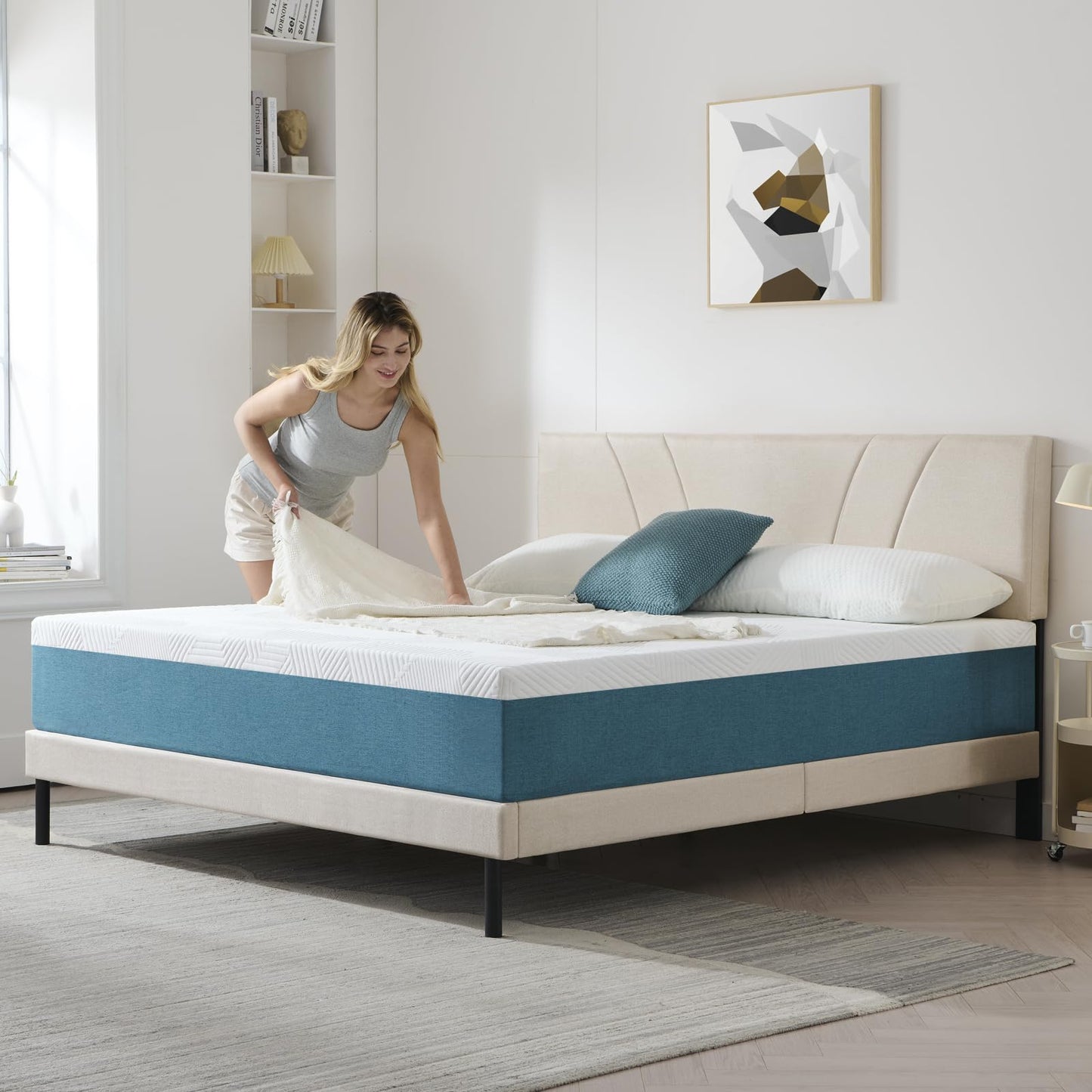 Hiimgo Single Memory Foam Mattress 90x190x25cm,Medium Firm