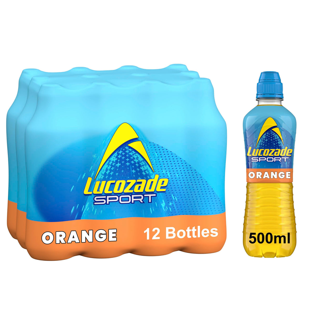 Lucozade Sport Body Fuel - Orange 12x500ml| Isotonic sports drink, with Electrolytes and Vitamin B3 | Still | Bursting with Flavour - Packaging May