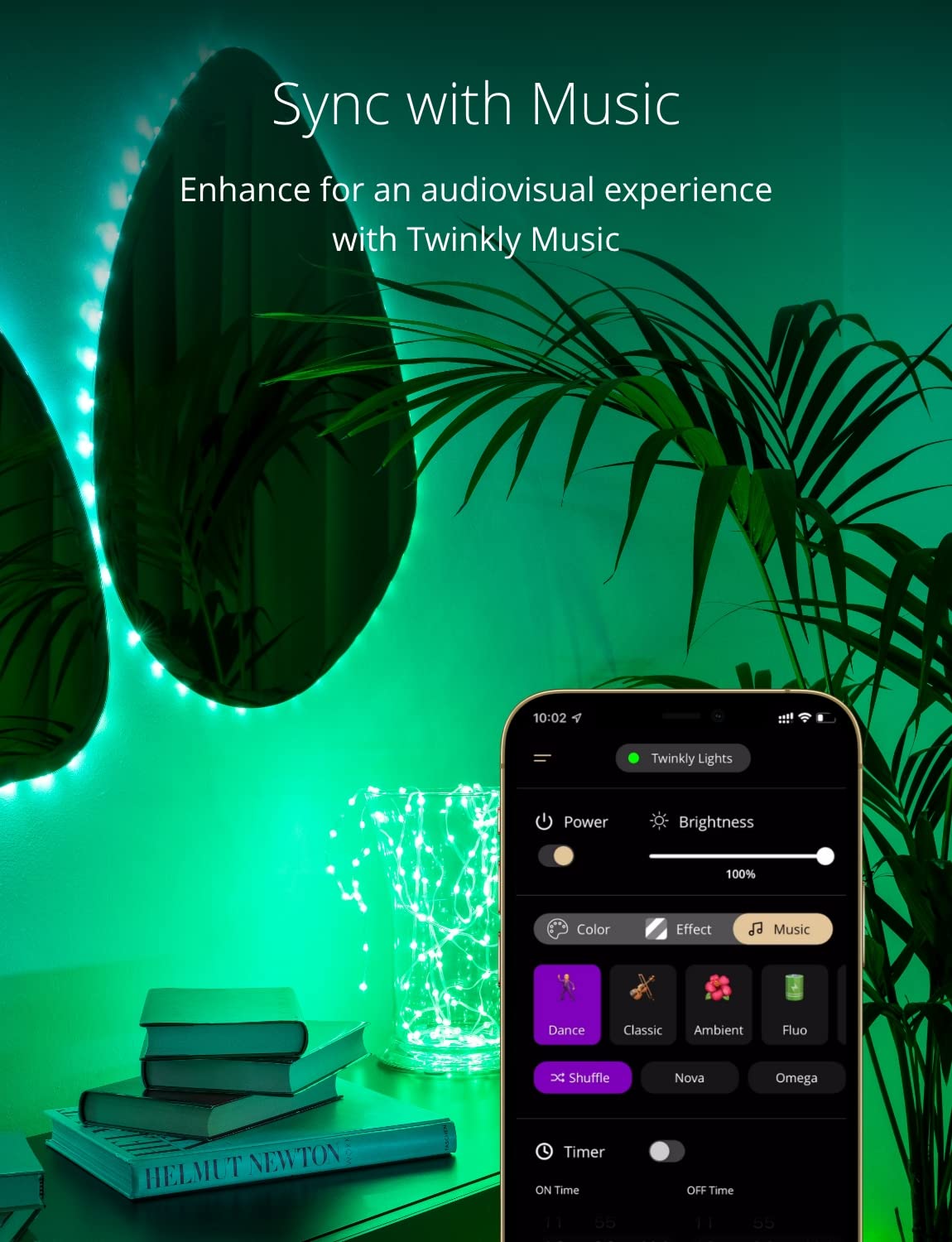 Twinkly Dots 10m, Flexible RGB LED Strip, in- and Outdoor, Compatible with Alexa and Google Home, IP44, 16 M+ Colors, App Control, Black Wire, 200 LED