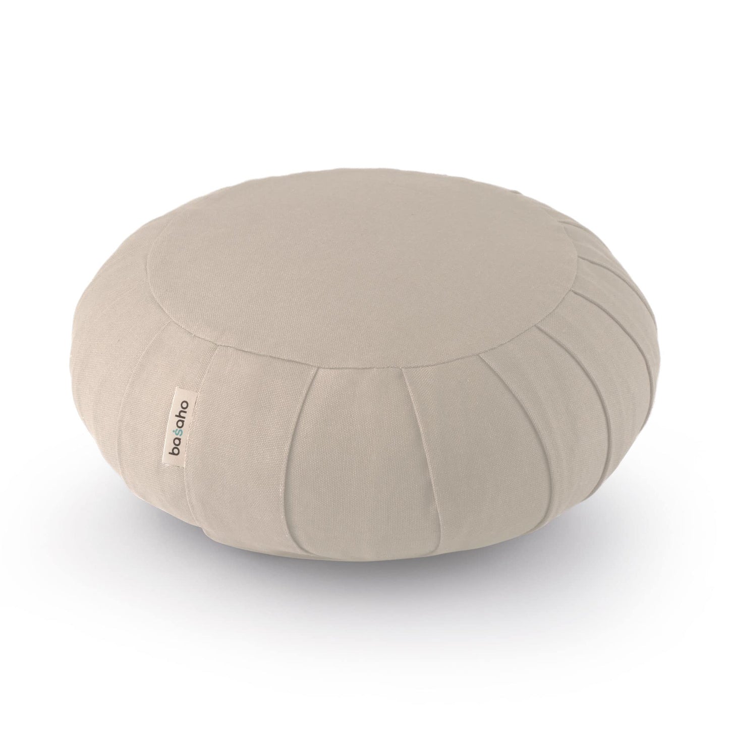 basaho CLASSIC Zafu Meditation Cushion | Organic Cotton | Buckwheat Hulls | Removable Washable Cover (Natural)