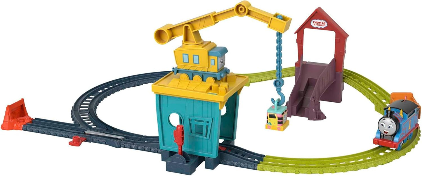 Thomas & Friends Motorized Toy Train Set Fix 'em Up Friends. Used very good, But open scruffy box.