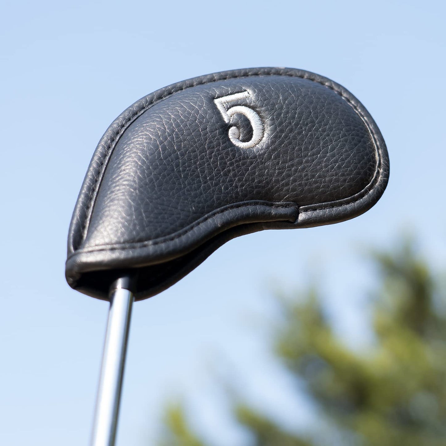 CRAFTSMAN GOLF Black Leather Iron Headcover Set 10pcs with No. on Both Sides Magnetic Closure?