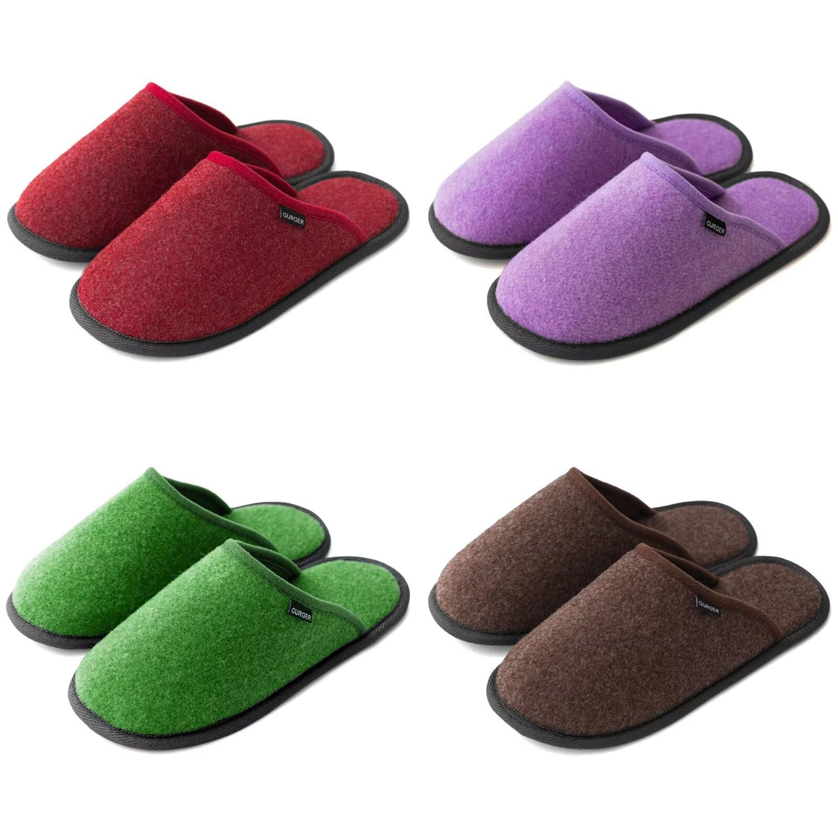 GURGER House Slippers for Guests Washable Non-Slip Multipack Non Disposable Spa Slippers Set for Home, Hotel, Party, Wedding, Travel, 4 Pairs