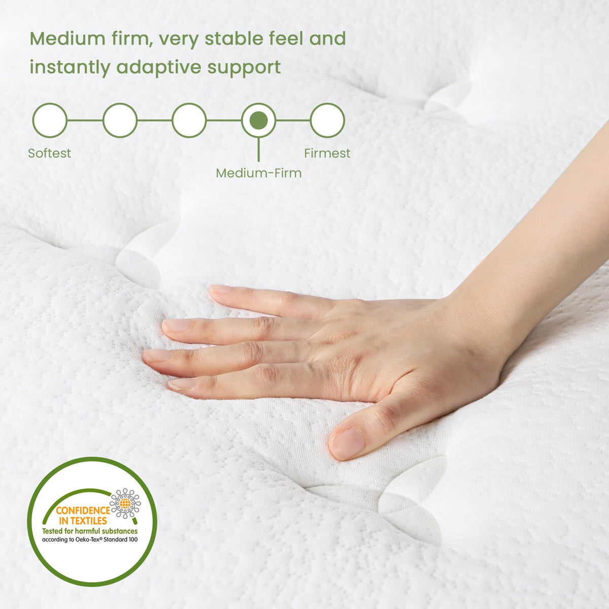 Uliyati Double Mattresses Memory Foam Pocket Sprung Mattress,135x190x25cm