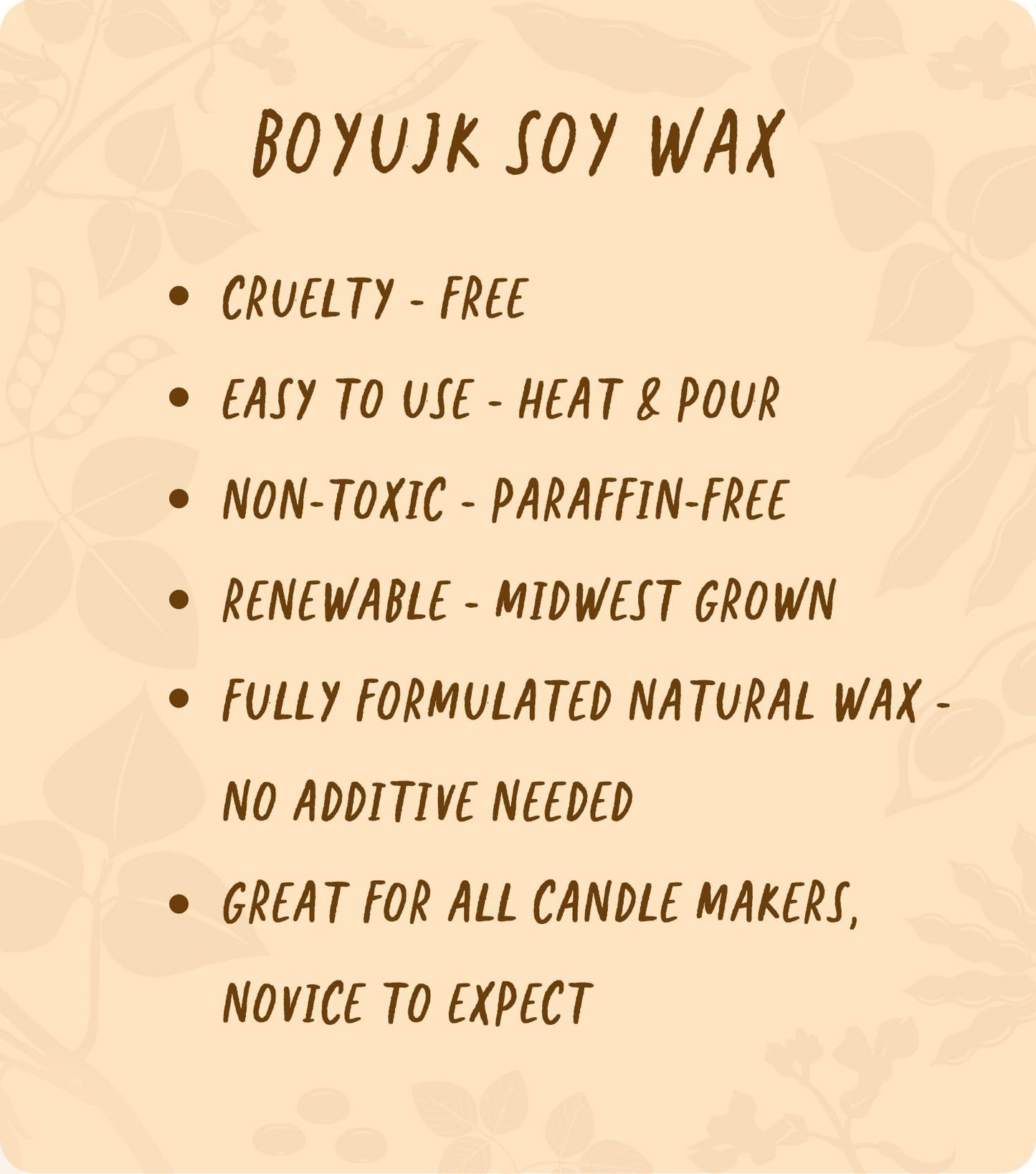Soy Wax, BOYUJK Premium Natural Candle Wax, 100% Soy Wax for Candle Making from Organic Farm, No additives, Harmless and Pure (4KG)