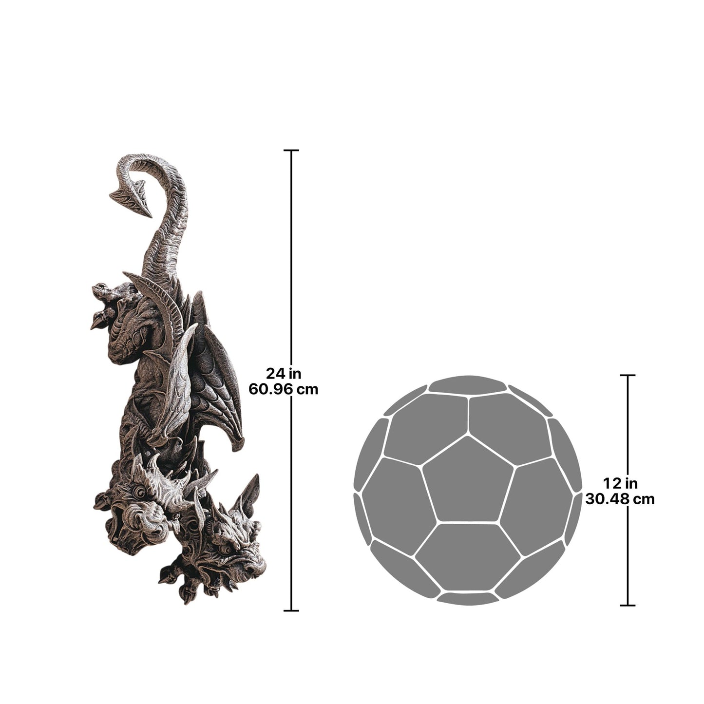 Design Toscano CL4189 Double Trouble Hanging Gargoyle Sculpture, Gothic Stone