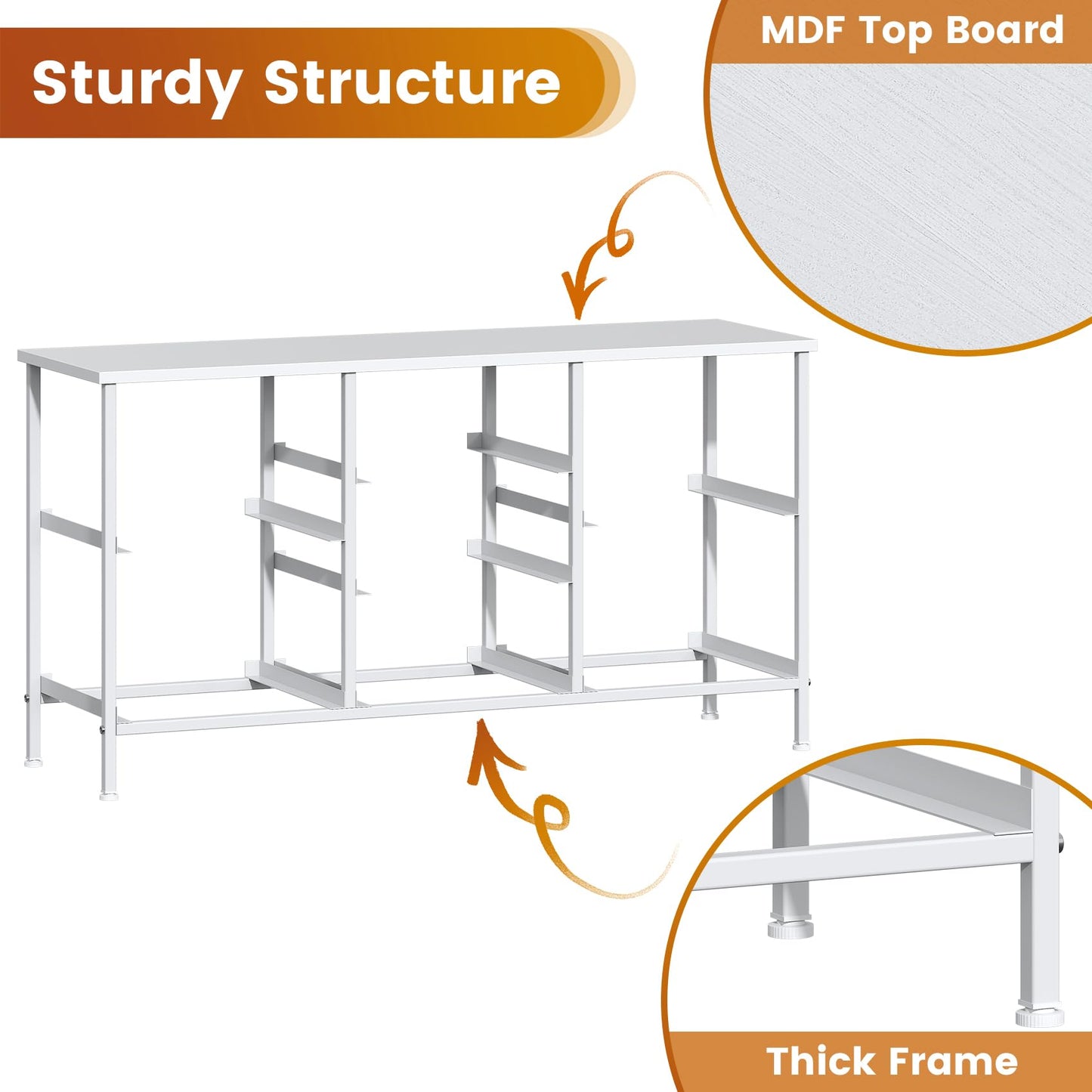 GoaHi Chest of Drawers, Small Dressers with Metal Frame and MDF Wooden Top Board, Adjustable Feet, Anti-Tip Safety