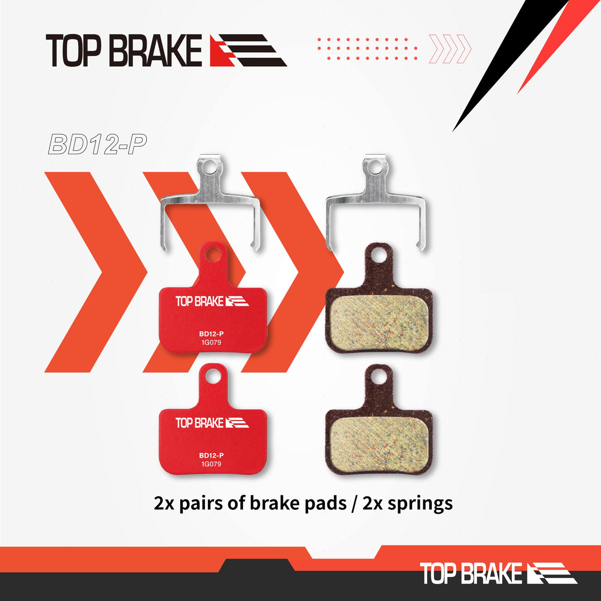 TOP BRAKE 2 Pairs Disc Bike Brake Pads for SRAM Level Ultimate/Red/AXS Force Road and XC MTB Brake Set