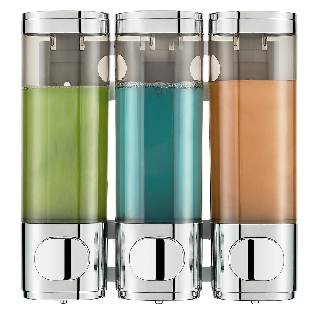 Pollock Wall Mounted Soap Dispenser, 300ml x 3 Shampoo and Conditioner Dispenser, No-Drill Installation Shower Soap Dispenser, Eliminates Shower